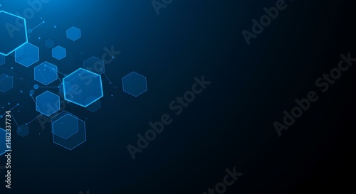 Digital Abstract Design Featuring Hexagonal Network Circuits