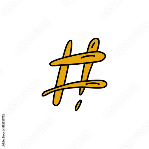 Modern hashtag social network logo design