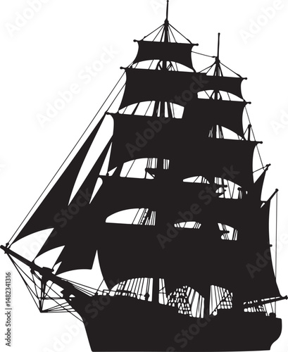 Sailing Ship on Ocean Waves Silhouette

Vintage Pirate Ship Vector Design

Modern Cargo Ship Silhouette Art

Navy Warship at Sea Silhouette Scene

Cruise Ship Under Sunset Vector
