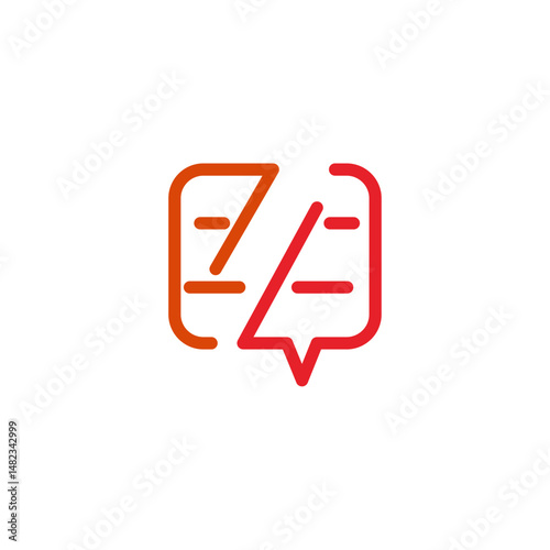 Modern hashtag social network logo design