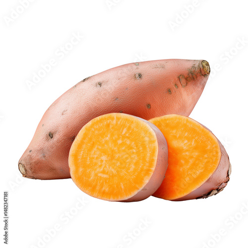 Obraz na płótnie Sweet potato isolated on white w salonie