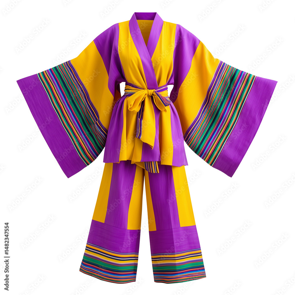 Philippines terno traditional dress isolated on white background