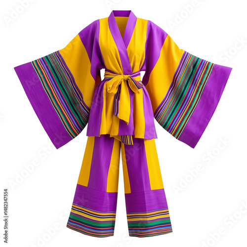 Obraz na płótnie Philippines terno traditional dress isolated on white background w salonie