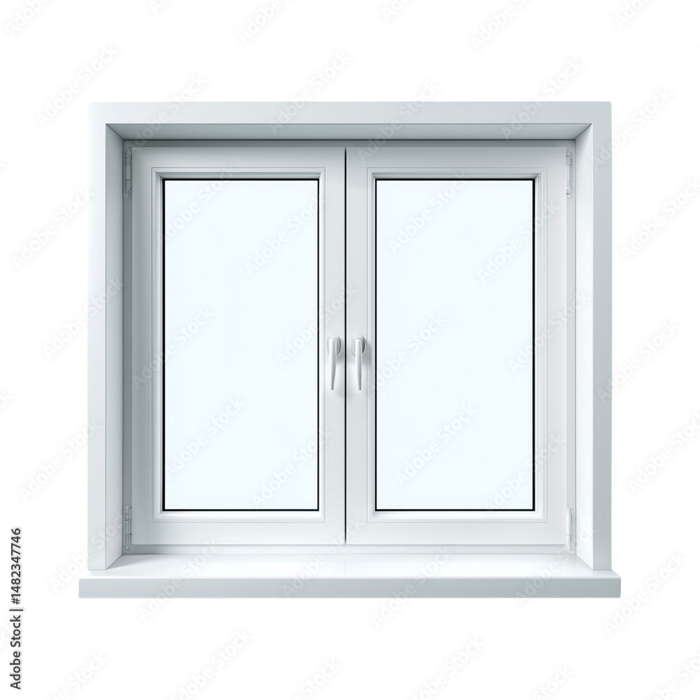 White window frame with double glass