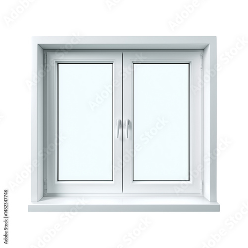 Obraz na płótnie White window frame with double glass w salonie