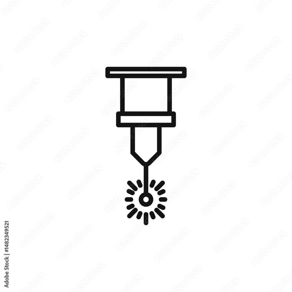 laser icon on white background. Editable stroke. laser icon on white background. Editable stroke.