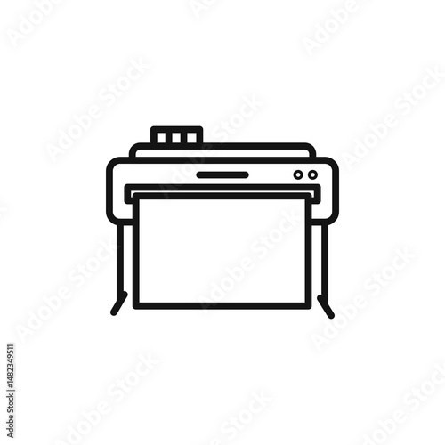 large printer icon on white background. Editable stroke.
