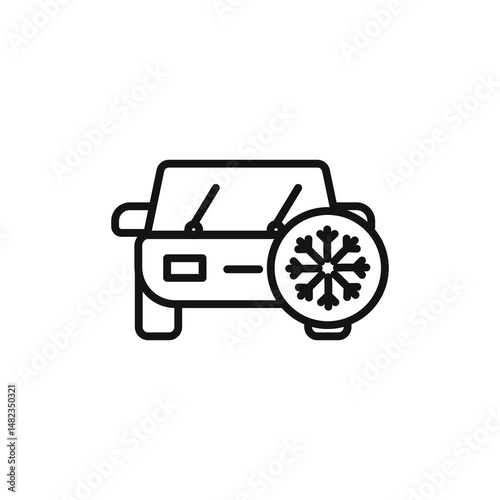 car conditioner icon on white background. Editable stroke.