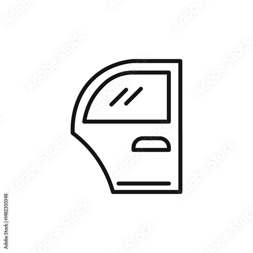 car Door icon on white background. Editable stroke.