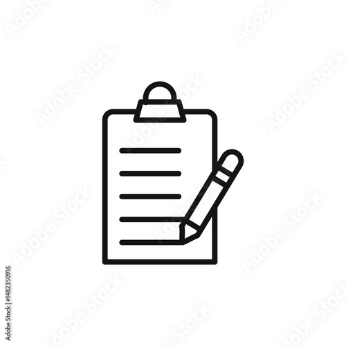 Test icon on white background. Editable stroke.