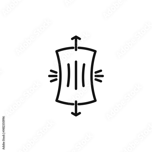 Stretching icon on white background. Editable stroke.