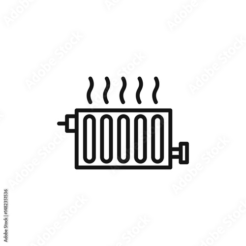 Radiator icon on white background. Editable stroke.