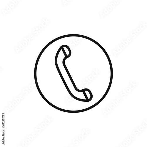 Phone icon on white background. Editable stroke.