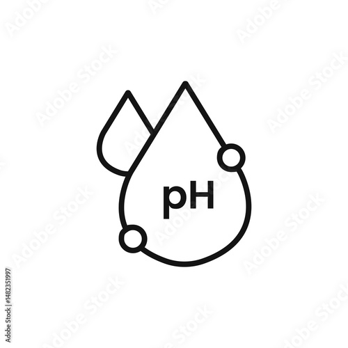 Neutral Ph Balance icon on white background. Editable stroke.