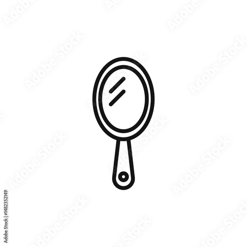 Mirror icon on white background. Editable stroke.