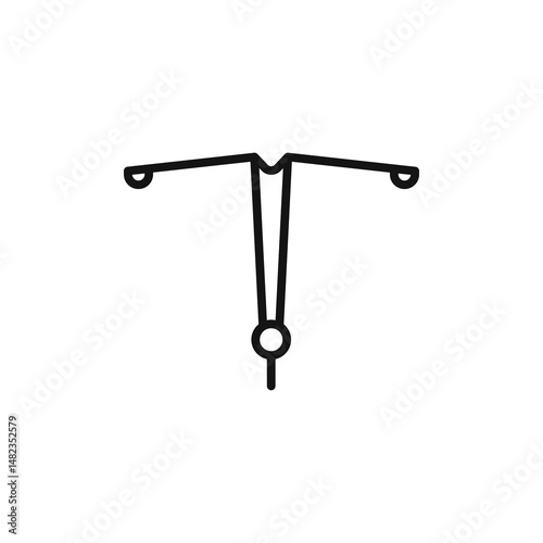 Intrauterine device icon on white background. Editable stroke.