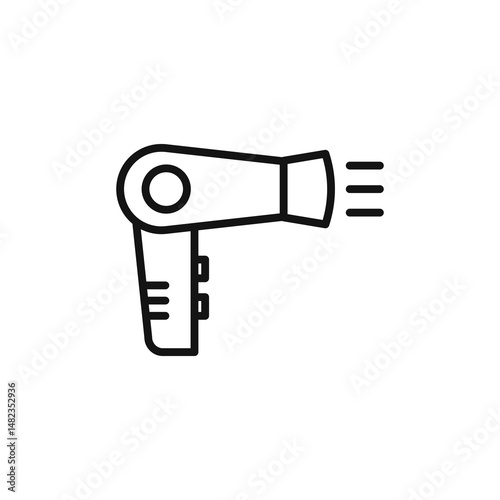 Hair Dryer icon on white background. Editable stroke.