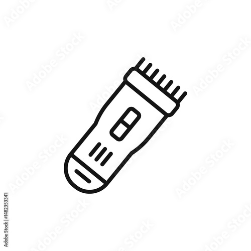 Electric razor icon on white background. Editable stroke.