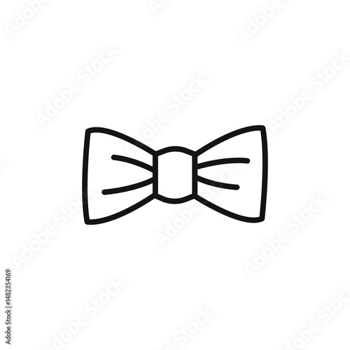 Bow Tie icon on white background. Editable stroke.
