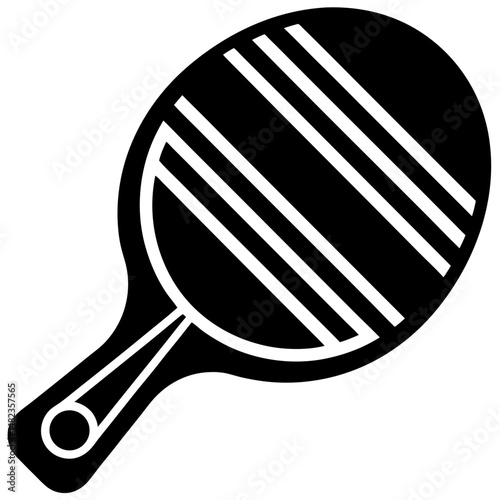 Paddle with stripes silhouette vector illustration