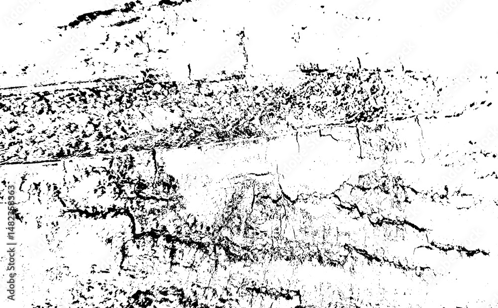 Obraz premium Close-up of tree bark Grunge texture with natural cracks , Isolated on transparent background, PNG
