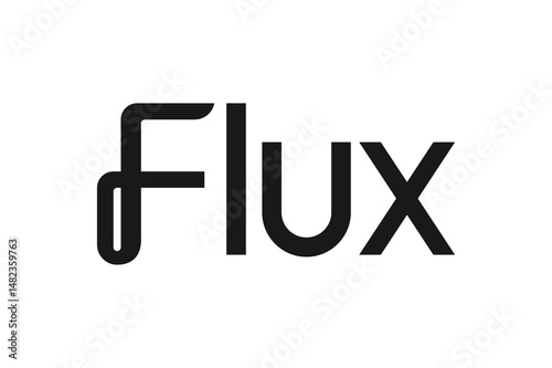 Flux logo, Flux modern logo design vector