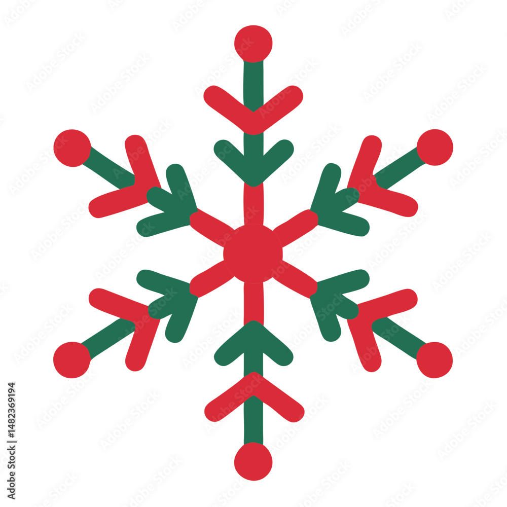 Obraz premium christmas snowflake icon vector illustration