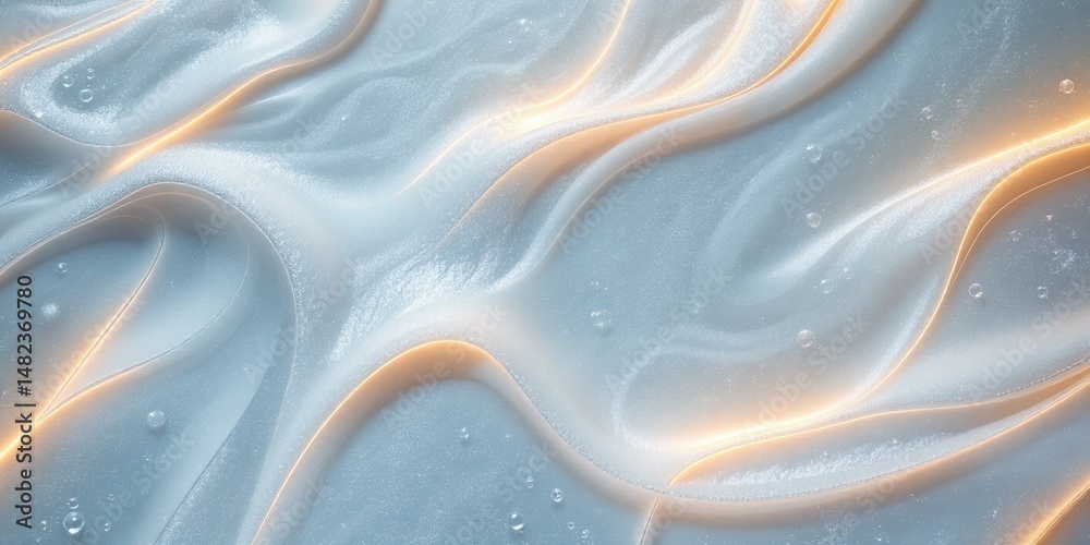 Fototapeta premium Azure Lake Ripple: Organic Wax Effect