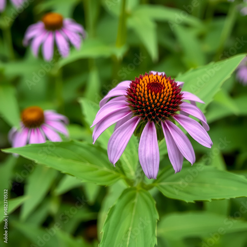 Eastern Purple Coneflower (Echinacea purpurea). Leaf Closeup
