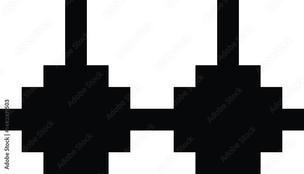 Obraz premium Vector Pixel Art Bra Isolated Cartoon