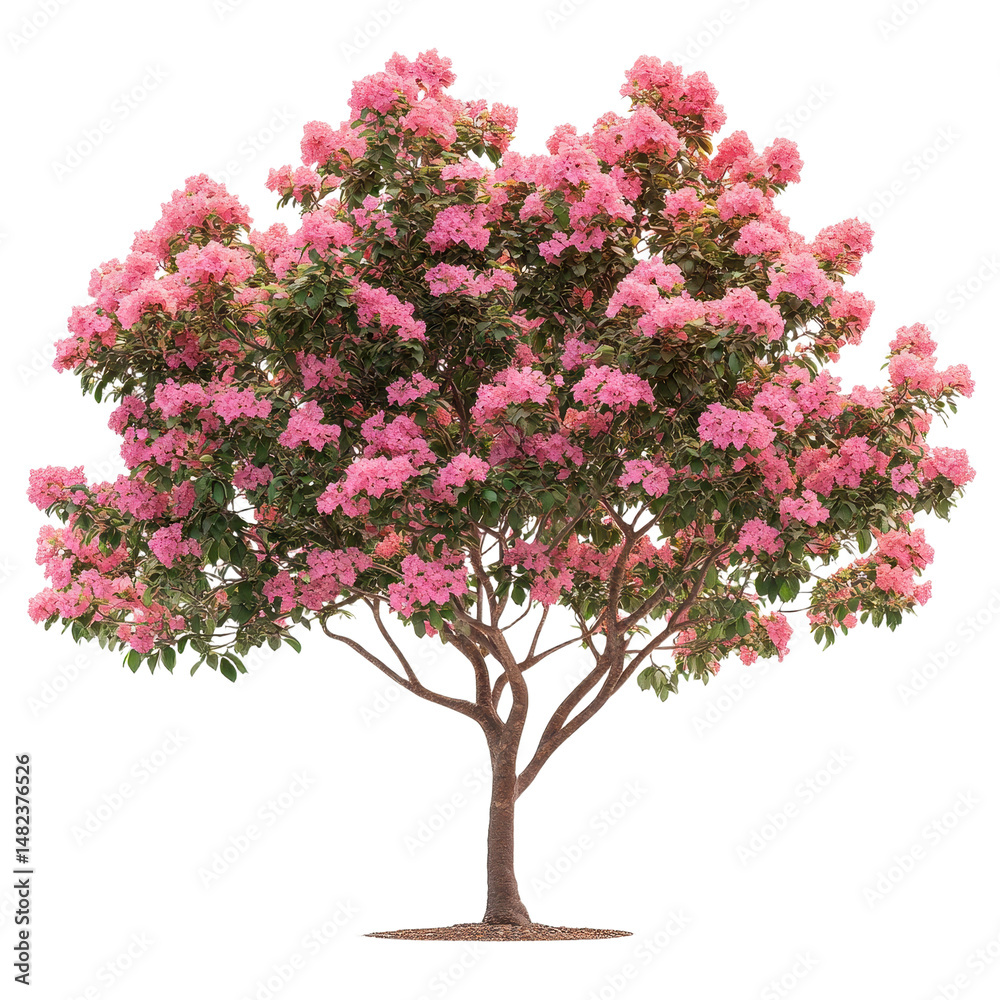 Fototapeta premium Crape Myrtle Tree isolated on transparent background