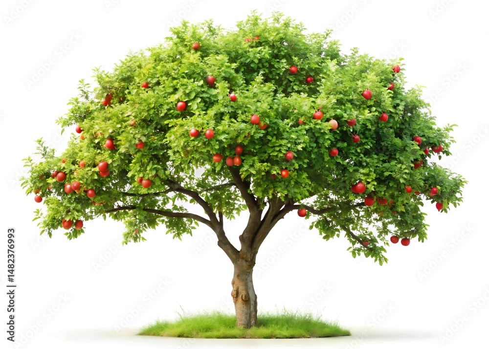 Fototapeta premium apple tree isolated on white background