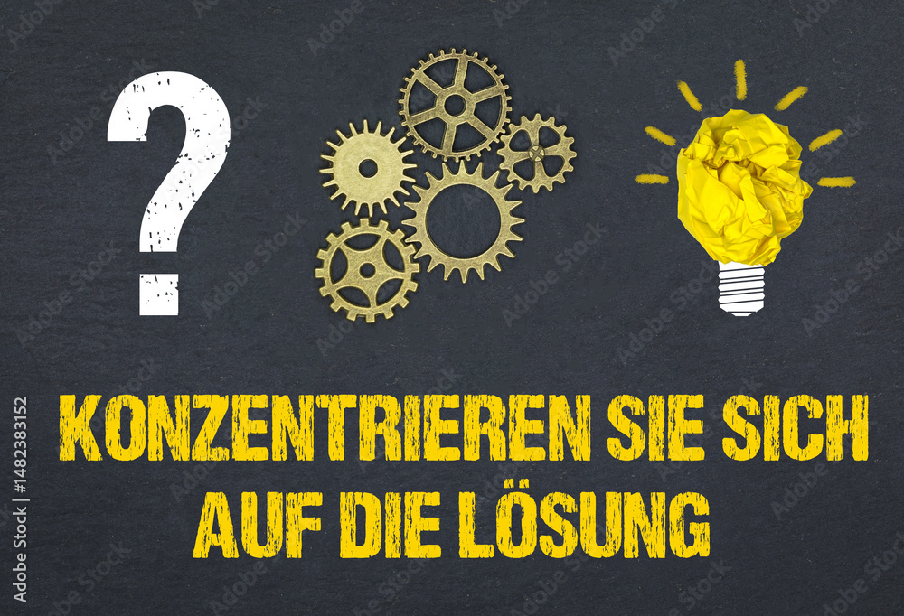 Obraz premium Konzentrieren Sie sich auf die Lösung