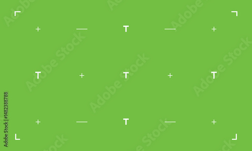 Green Screen with Tracking Markers Illustration.