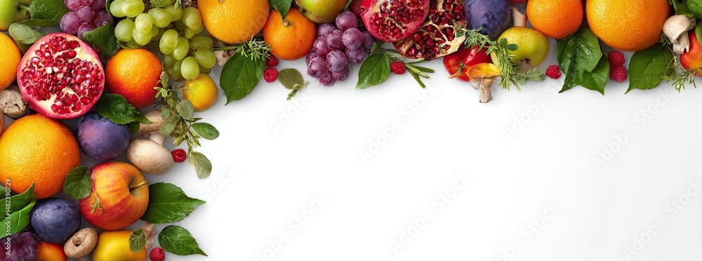 Colorful Fruits and Berries Arrangement
