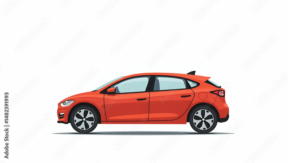 Fototapeta premium Flat Develop an informative photo stock series detailing electric vehicle tax credits highlighting financial incentives government policies and sustainable mobility benefits in Simple flat cute vecto