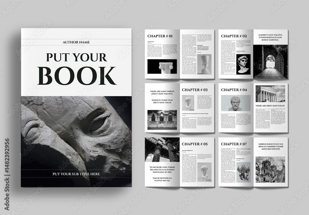 Narrative Reading Book Layout Stock Template | Adobe Stock
