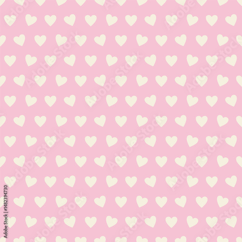 Dancing hearts in cream white on bubble gum light rose pink romantic wedding Valentine love