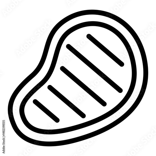 Steak icon. Vector line icon