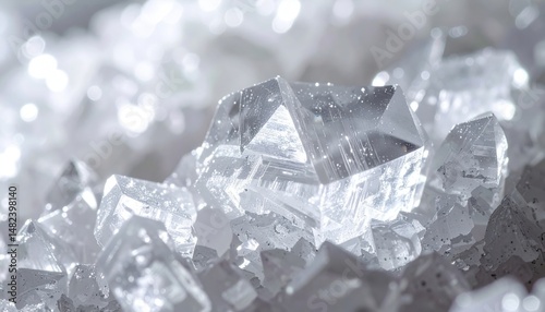 Exploring brilliant crystal structures gemstone mines macro photography laboratory environment close-up view mineralogy study