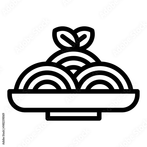 Spaghetti icon. Vector line icon
