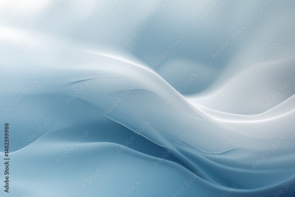 Fototapeta premium Smooth Gradient Abstract of Cool Blue and White Hues