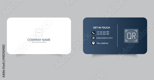 Wallpaper Mural Business Card Template. Creative modern clean corporate double-side business card template, personal visiting card, vector illustration, professional simple identity card Torontodigital.ca