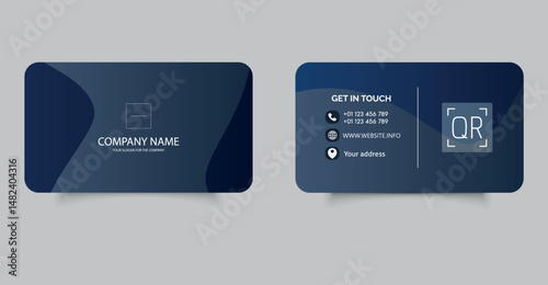 Business Card Template. Creative modern clean corporate double-side business card template, personal visiting card, vector illustration, professional simple identity card