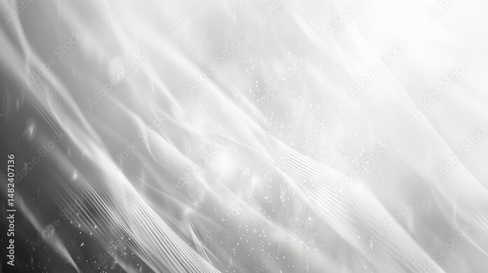 Obraz premium Abstract White Lines and Particles Background