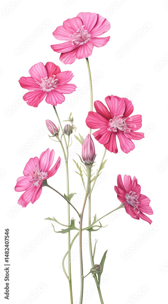 Fototapeta premium PNG Flowers illustration botanical petals.