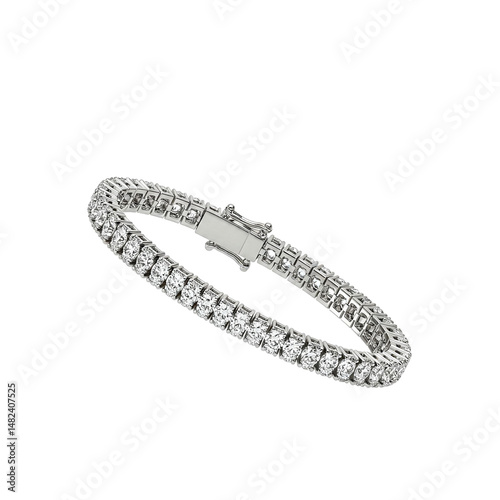 silver bracelet with diamonds