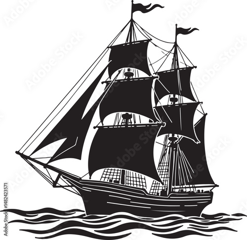 Ship Silhouette Vector – Ocean and Marine Travel Design

Vintage Sailing Ship SVG – Nautical Clipart Art

Cargo and Cruise Ship Silhouette – Sea Transport Icon

Pirate Ship Silhouette – Adventure and 