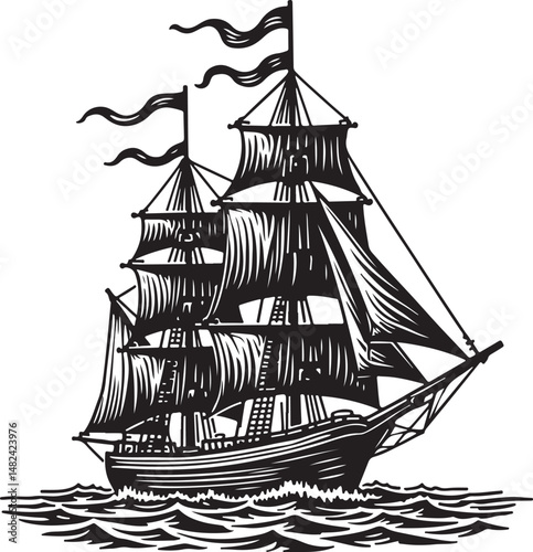 Ship Silhouette Vector – Ocean and Marine Travel Design

Vintage Sailing Ship SVG – Nautical Clipart Art

Cargo and Cruise Ship Silhouette – Sea Transport Icon

Pirate Ship Silhouette – Adventure and 