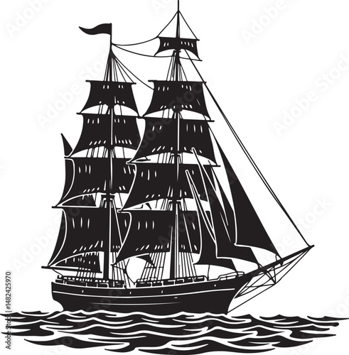 Ship Silhouette Vector – Ocean and Marine Travel Design

Vintage Sailing Ship SVG – Nautical Clipart Art

Cargo and Cruise Ship Silhouette – Sea Transport Icon

Pirate Ship Silhouette – Adventure and 